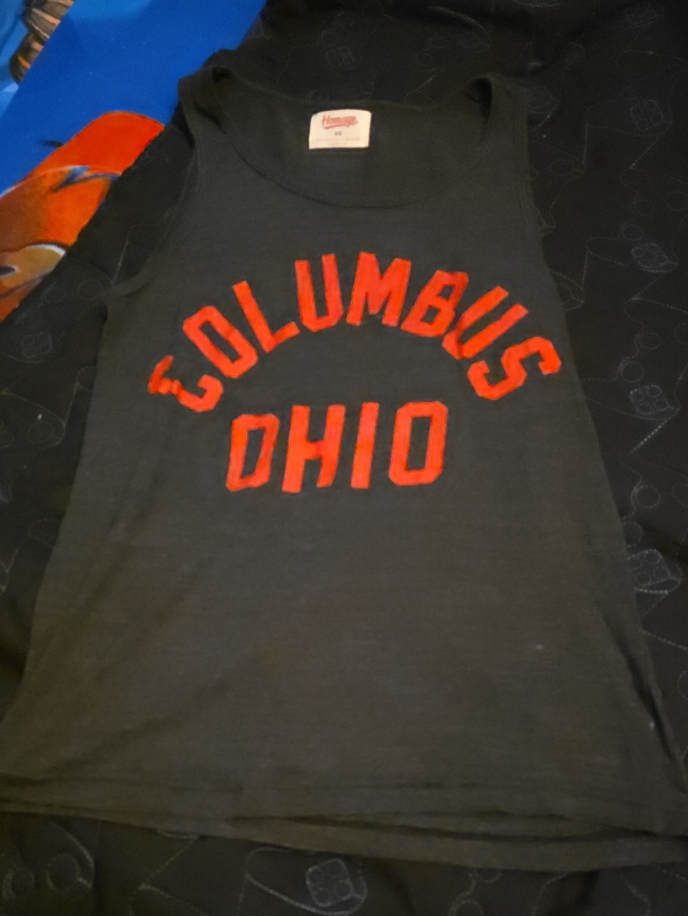 HOMAGE Black Tank with Red "Columbus Ohio" Graphic